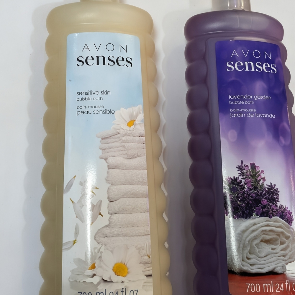 Avon Senses Bath Soak Duo - Cream and Purple - Picture 2 of 3